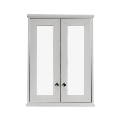 TURNER HASTINGS COVENTRY SATIN WHITE MIRROR SHAVING CABINET 600X810MM