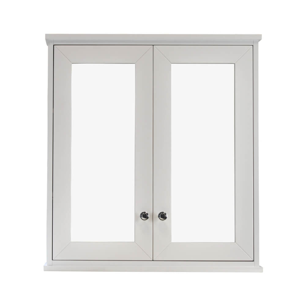 TURNER HASTINGS COVENTRY SATIN WHITE MIRROR SHAVING CABINET 750X810MM