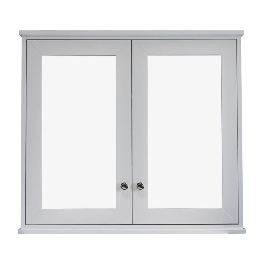 TURNER HASTINGS COVENTRY SATIN WHITE MIRROR SHAVING CABINET 900X810MM