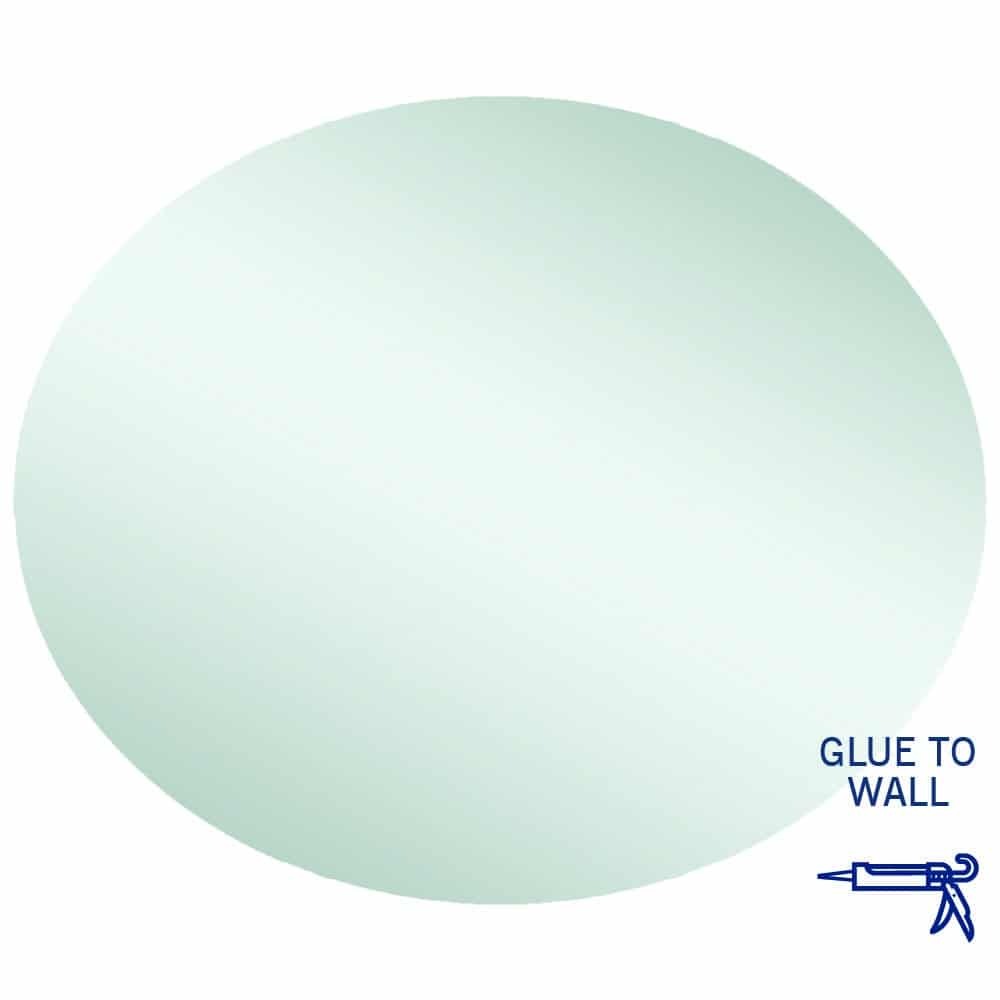 THERMOGROUP ABLAZE OVAL POLISHED EDGE GLUE MIRROR 750X900MM