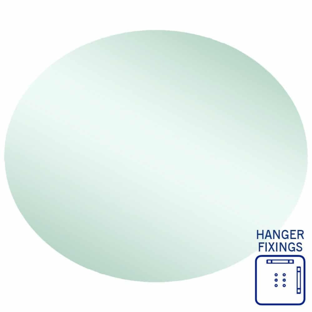 THERMOGROUP ABLAZE OVAL POLISHED EDGE MIRROR 750X900MM