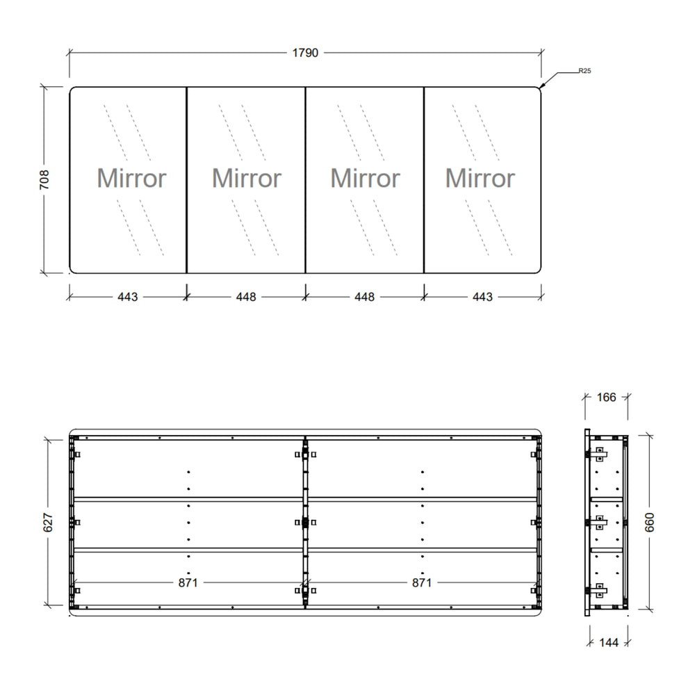 TIMBERLINE COLBY CUSTOM SHAVING CABINET (ALL SIZING)
