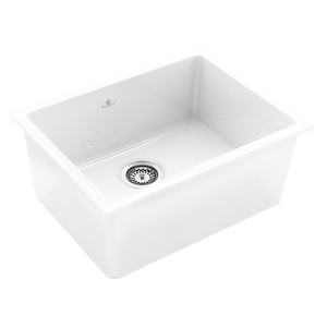 CHAMBORD CONSTANCE LARGE SINGLE BOWL FIRECLAY KITCHEN SINK WHITE 610MM