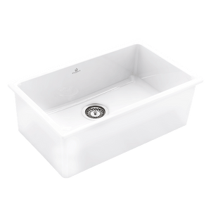 CHAMBORD CONSTANCE LARGE SINGLE BOWL FIRECLAY KITCHEN SINK WHITE 760MM