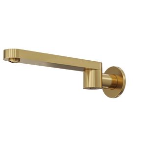 Linsol Corsica S2 Swivel Wall Bath Spout 238mm Brushed Brass
