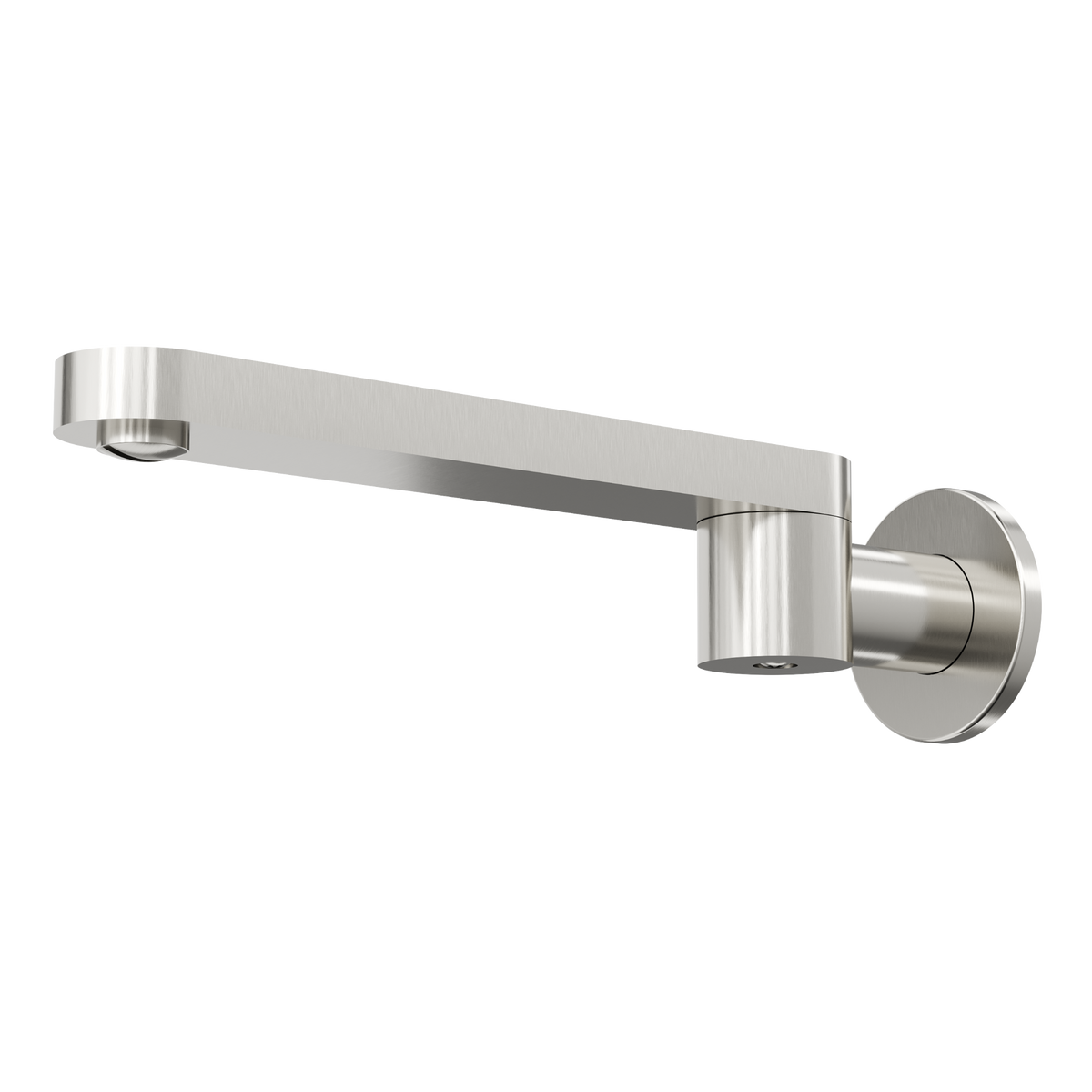 Linsol Corsica S2 Swivel Wall Bath Spout 238mm Brushed Nickel