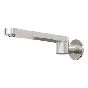 Linsol Corsica S2 Swivel Wall Bath Spout 238mm Brushed Nickel