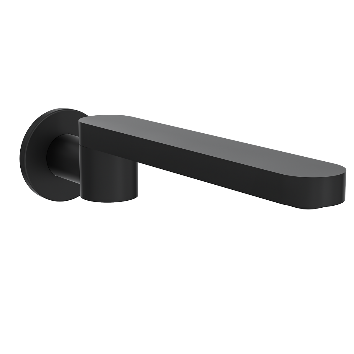 Linsol Corsica S2 Swivel Wall Bath Spout 238mm Matte Black - Alternate View