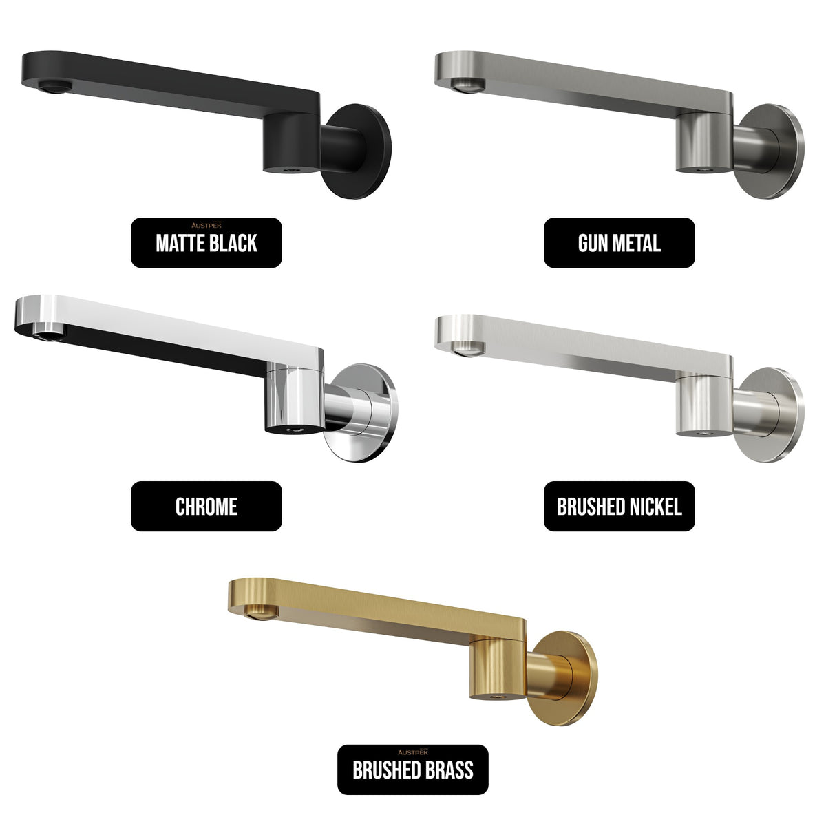 LINSOL CORSICA S2 SWIVEL WALL BATH SPOUT 238MM CHROME