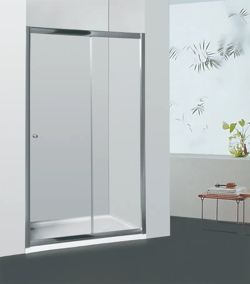 COVEY SEMI-FRAMELESS SINGLE SLIDING DOOR SHOWER SCREEN CHROME