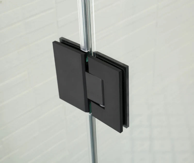 COVEY WALL TO WALL FRAMELESS PIVOTAL HINGE DOOR SHOWER SCREEN GUN METAL GREY