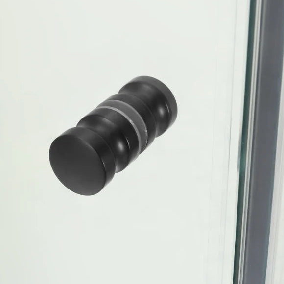 COVEY WALL TO WALL FRAMELESS PIVOTAL HINGE DOOR SHOWER SCREEN GUN METAL GREY