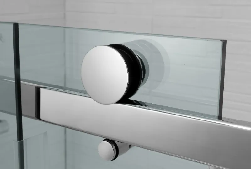 COVEY WALL TO WALL FRAMELESS SINGLE SLIDING DOOR BATH SCREEN CHROME