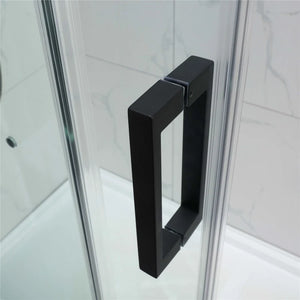 COVEY WALL TO WALL FRAMELESS SINGLE SLIDING DOOR SHOWER SCREEN MATTE BLACK