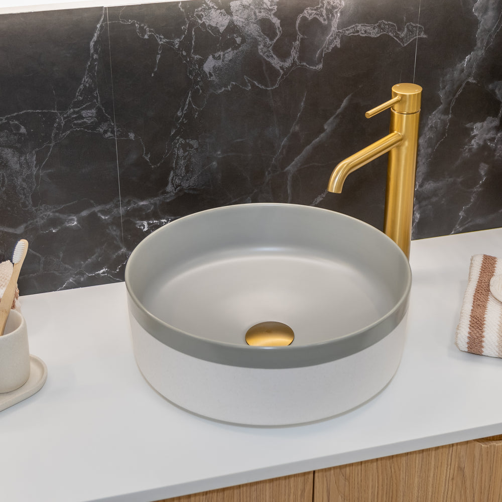 CLAYA COLOUR PLUS ROUND ABOVE COUNTER BASIN DARK GREY 370MM