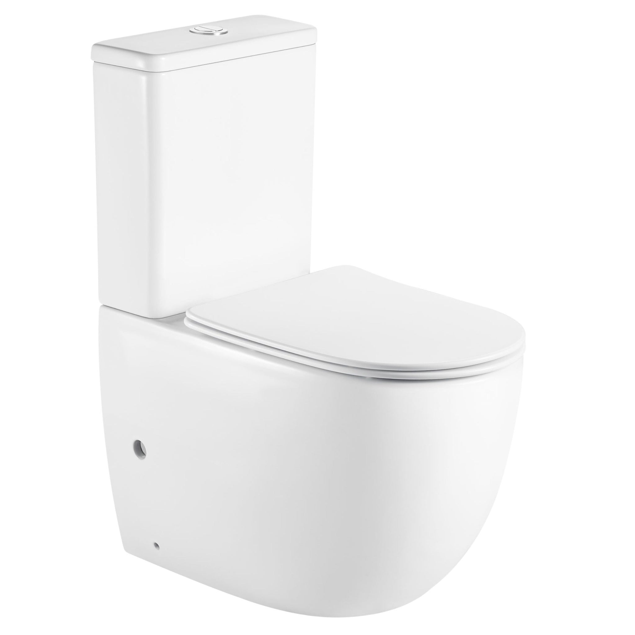 MERCIO CERA RIMLESS BACK TO WALL TOILET SUITE HIGH GLOSS WHITE