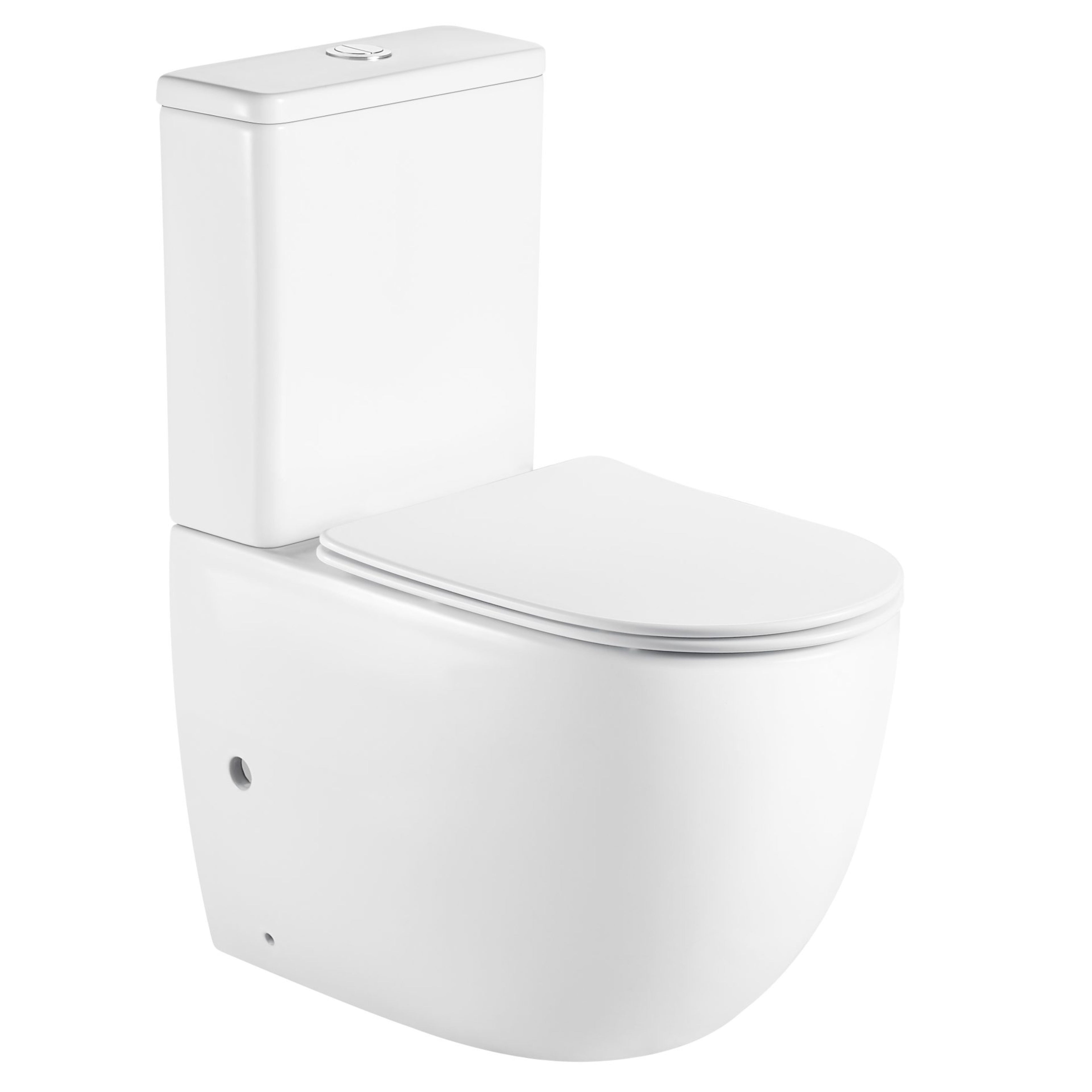 MERCIO CERA RIMLESS BACK TO WALL TOILET SUITE HIGH GLOSS WHITE