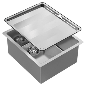 SCHOCK PIAZZA SINGLE BOWL KITCHEN SINK STAINLESS STEEL 390MM