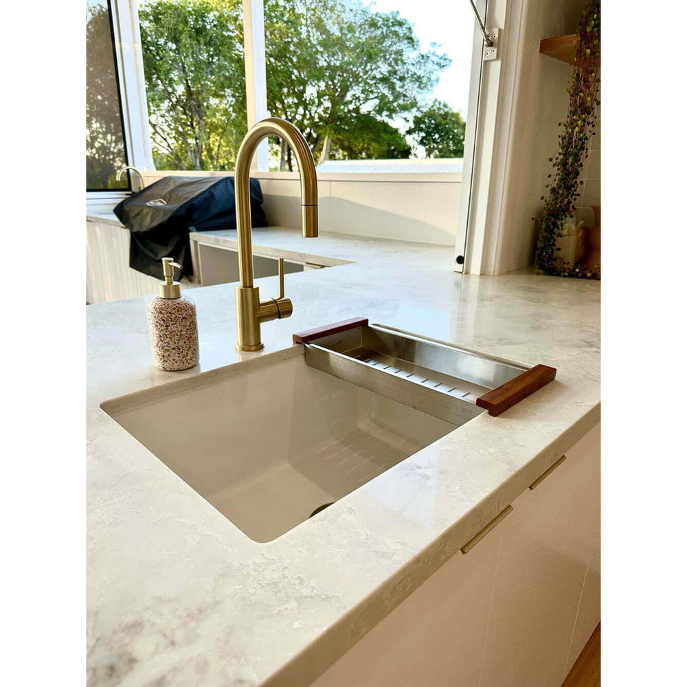 TURNER HASTINGS SINK COLANDER 435MM STAINLESS STEEL