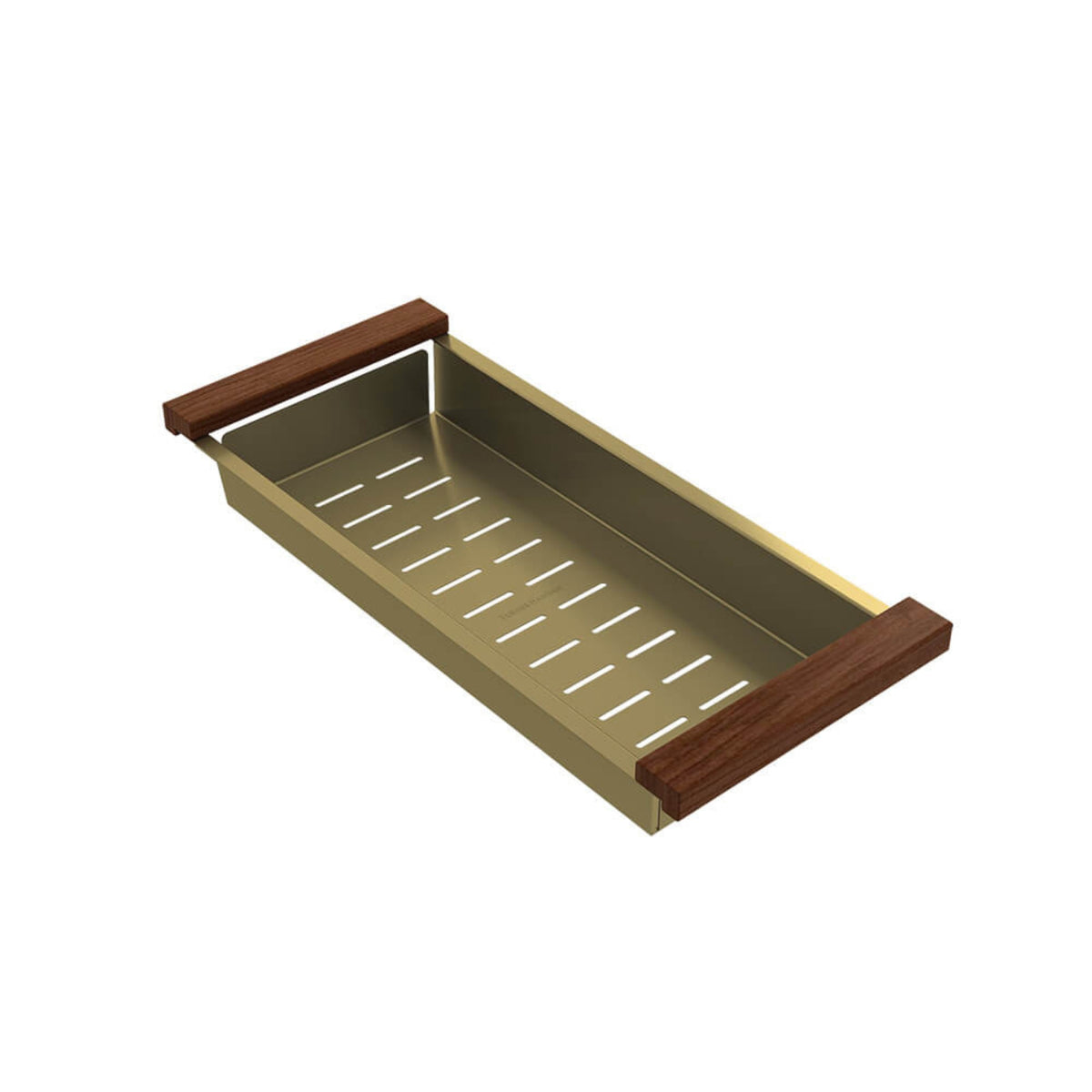 TURNER HASTINGS SINK COLANDER 435MM BRUSHED BRASS