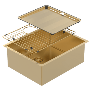 SCHOCK PIAZZA SINGLE BOWL KITCHEN SINK EUREKA GOLD 545MM