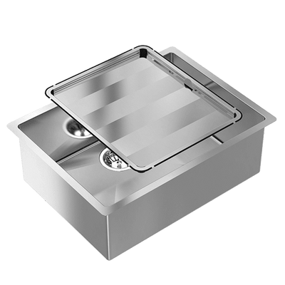 SCHOCK PIAZZA 540 SQUARE BOWL KITCHEN SINK STAINLESS STEEL 590MM
