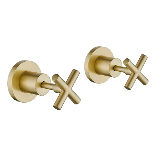HELLYCAR CROSS LEAD FREE WALL TOP ASSEMBLIES BRUSHED GOLD