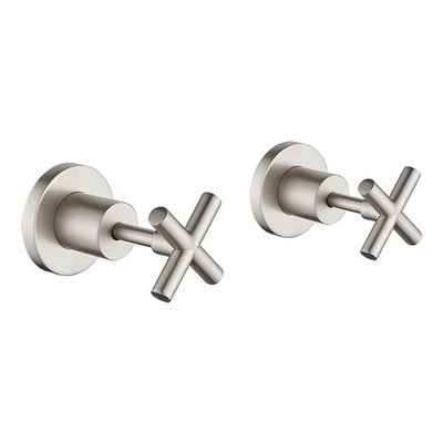 HELLYCAR CROSS LEAD FREE WALL TOP ASSEMBLIES BRUSHED NICKEL