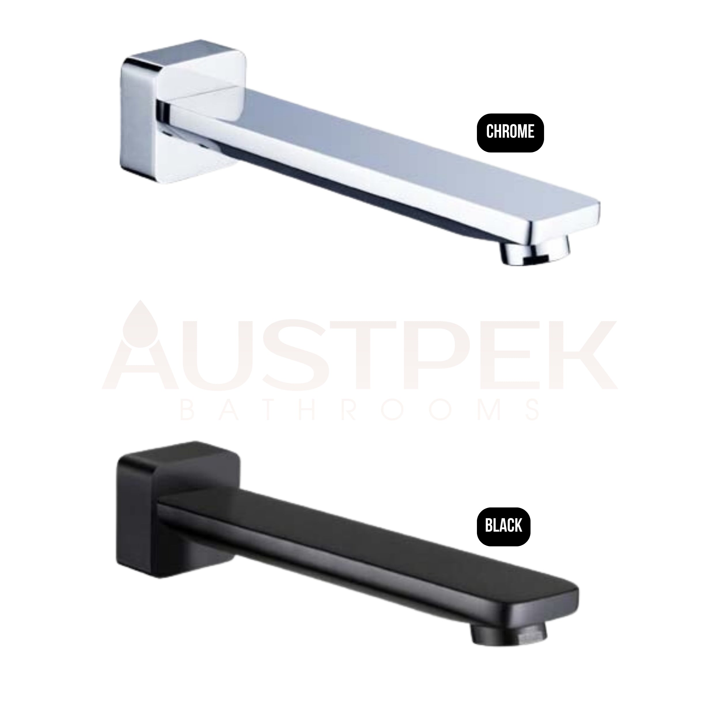 HELLYCAR ELEGANT BATH OUTLET 200MM BLACK
