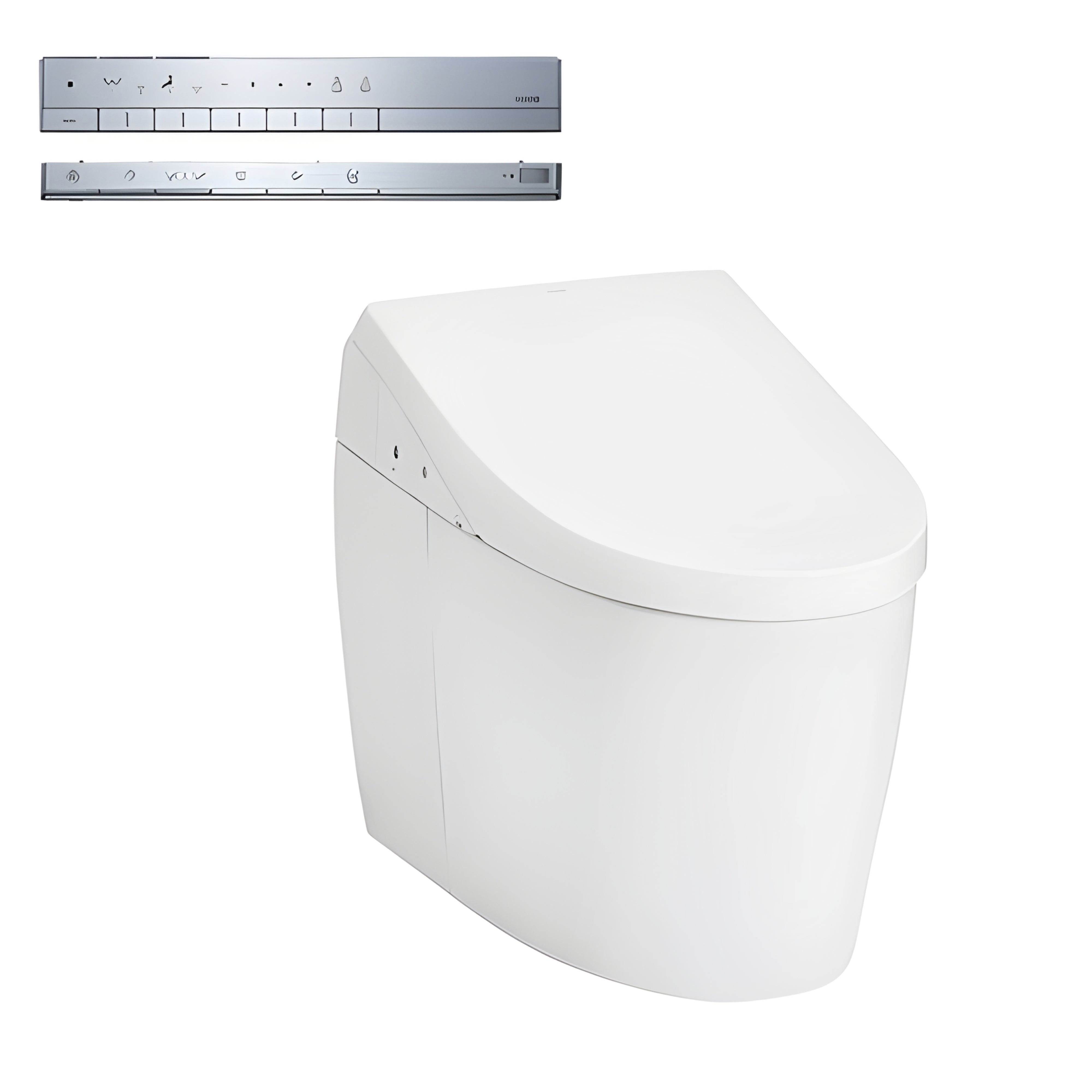 TOTO NEOREST AH INTEGRATED TOILET AND WASHLET W/ REMOTE CONTROL PACKAGE ELONGATE GLOSS WHITE