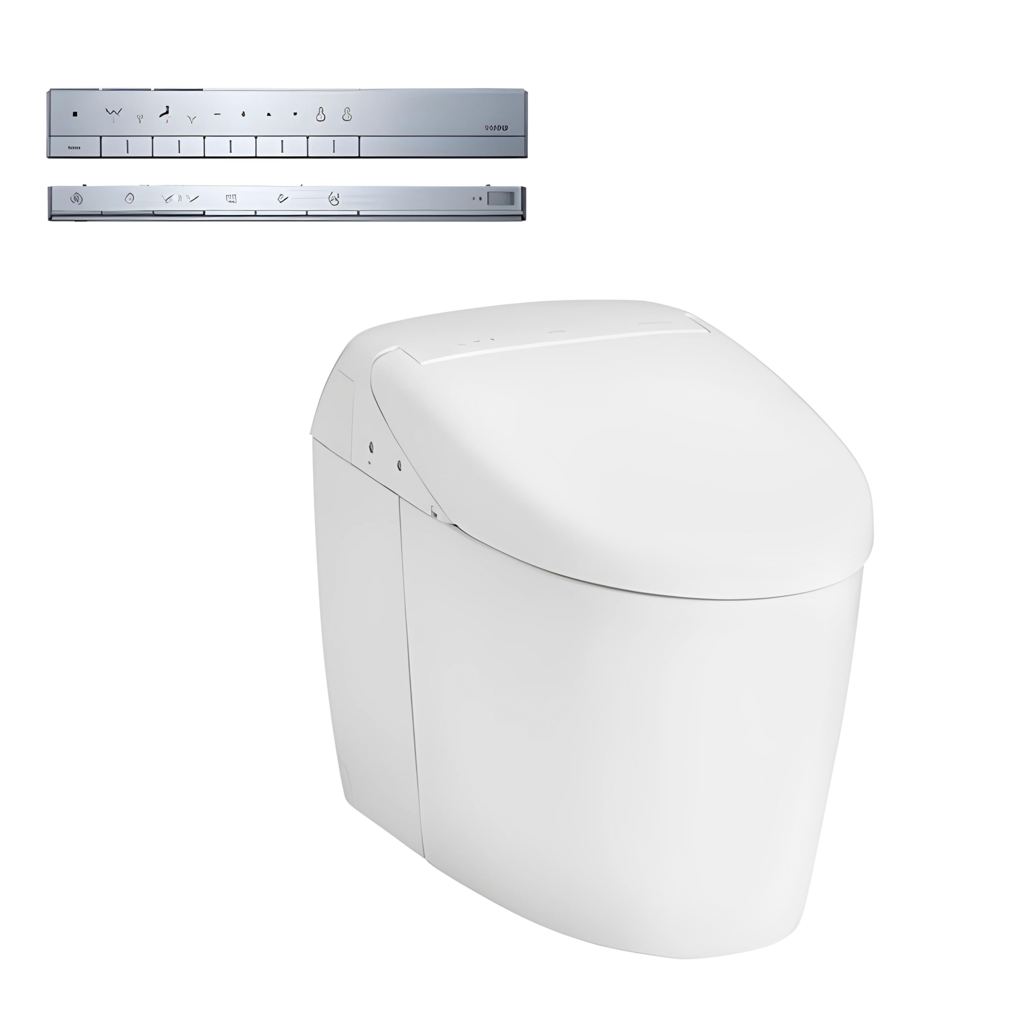 TOTO NEOREST RH INTEGRATED TOILET AND WASHLET W/ REMOTE CONTROL PACKAGE ELONGATED GLOSS WHITE