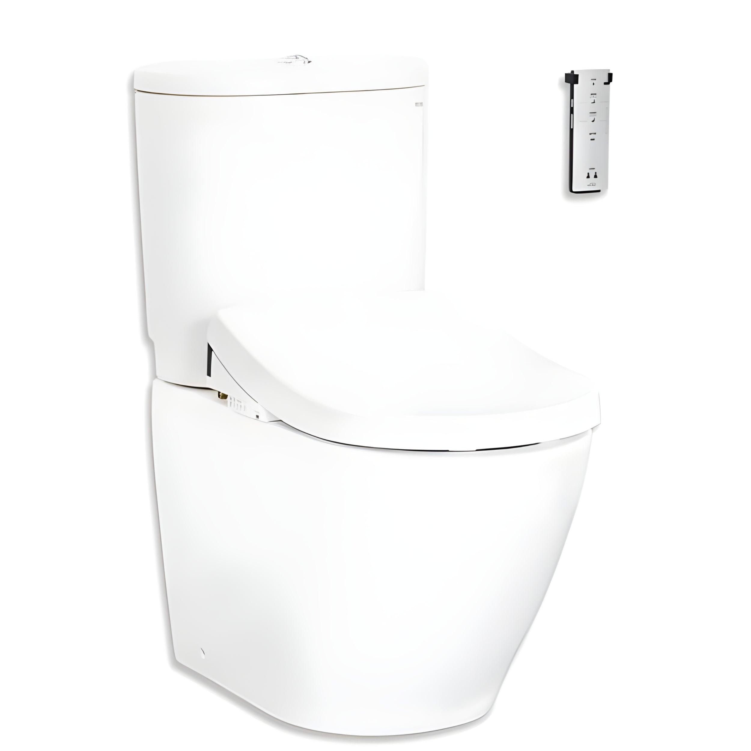 TOTO BASIC+ BTW TOILET AND WASHLET W/ REMOTE CONTROL AND AUTOLID PACKAGE D SHAPE GLOSS WHITE