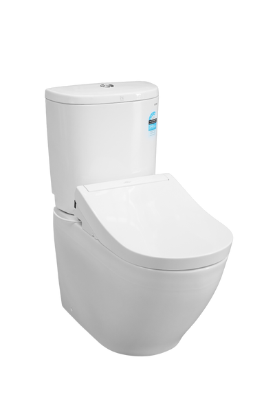 TOTO BASIC+ BTW TOILET AND S5 WASHLET W/ REMOTE CONTROL PACKAGE D-SHAPED GLOSS WHITE