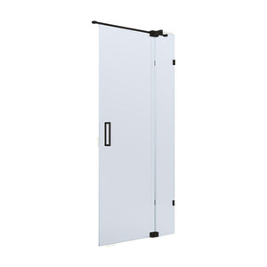 BELLA VISTA KENDRA FRAMELESS OVERLAPPED FRONT ONLY SHOWER SCREEN BLACK
