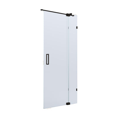 BELLA VISTA KENDRA FRAMELESS OVERLAPPED FRONT ONLY SHOWER SCREEN BLACK