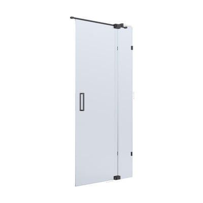 BELLA VISTA KENDRA FRAMELESS OVERLAPPED FRONT ONLY SHOWER SCREEN GUN METAL