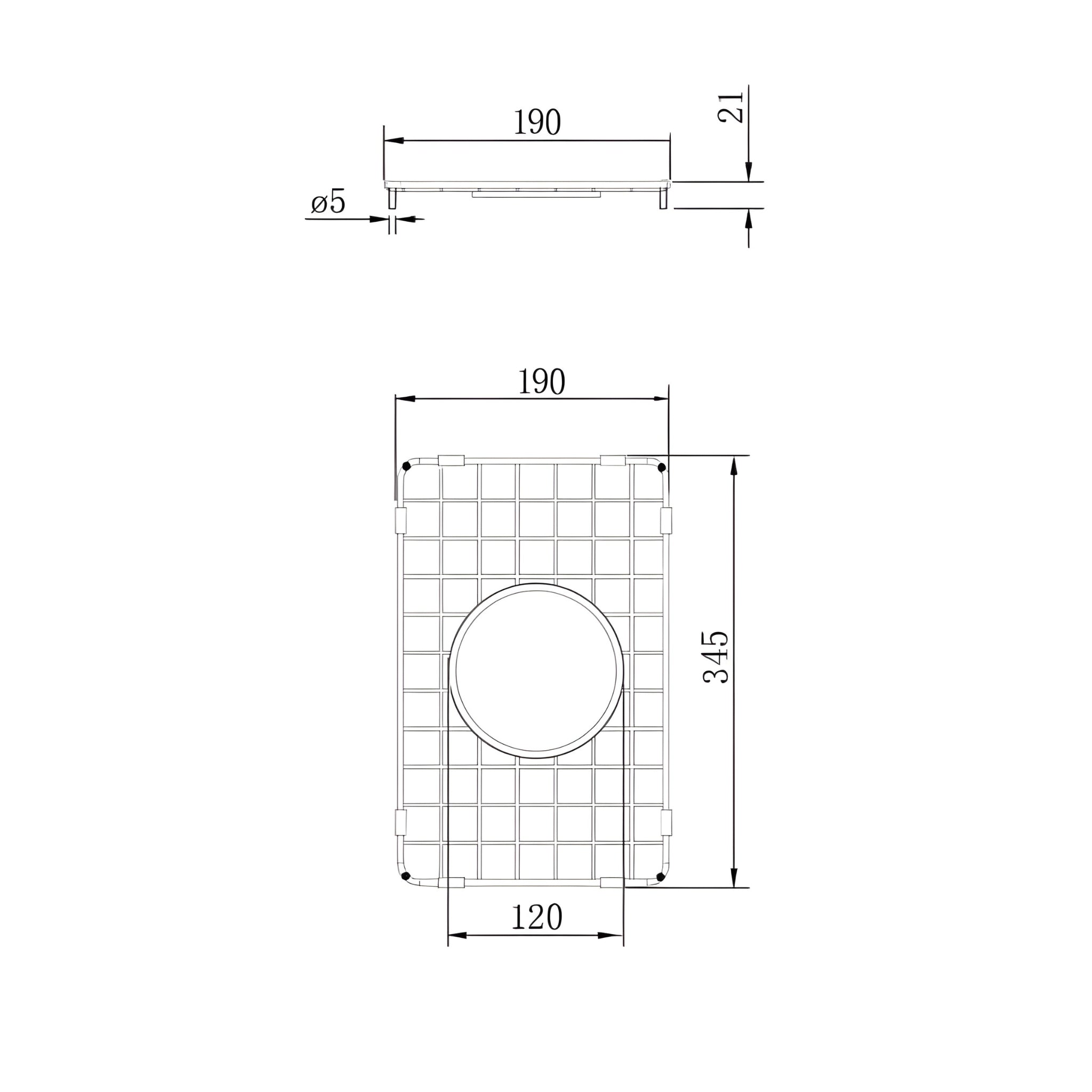 TURNER HASTINGS CUISINE KITCHEN SINK GRID 345MM STAINLESS STEEL