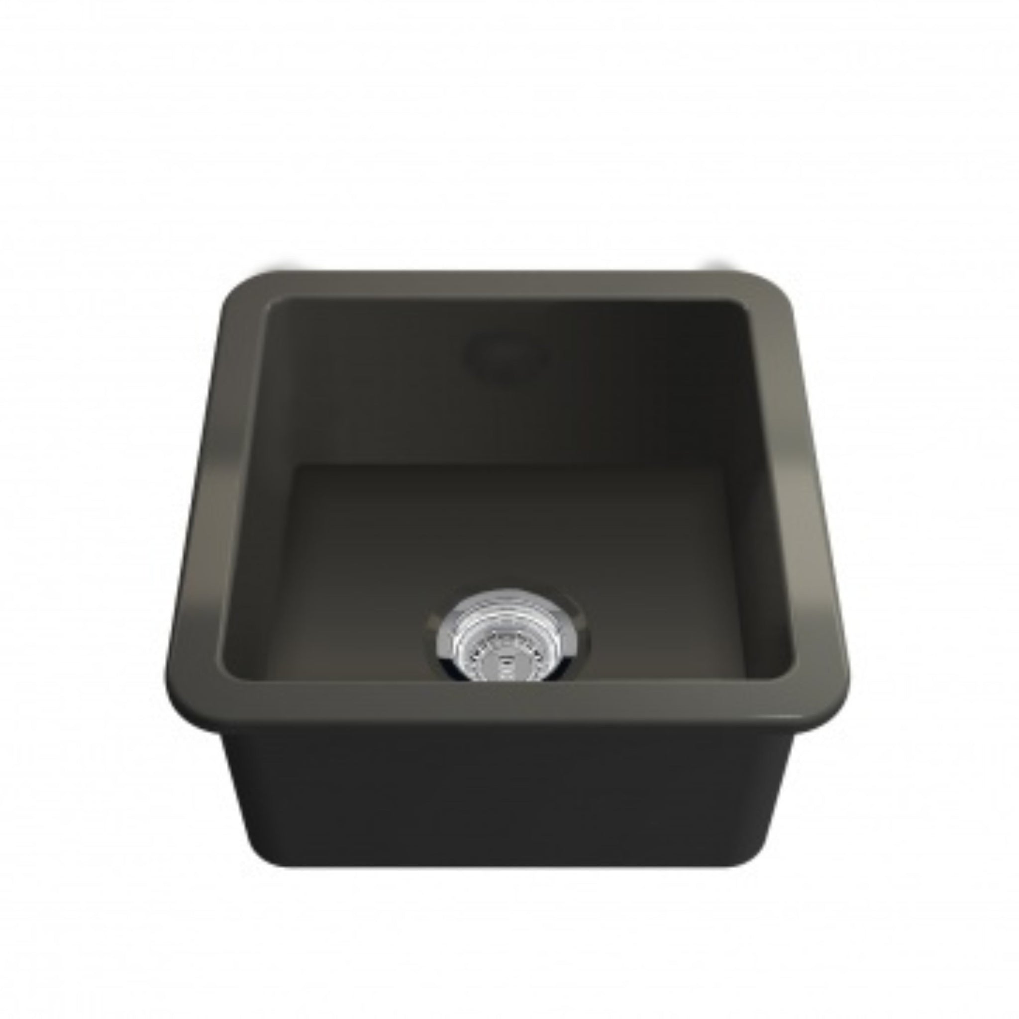 TURNER HASTINGS CUISINE INSET AND UNDERMOUNT FINE FIRECLAY SINK MATTE BLACK 460MM