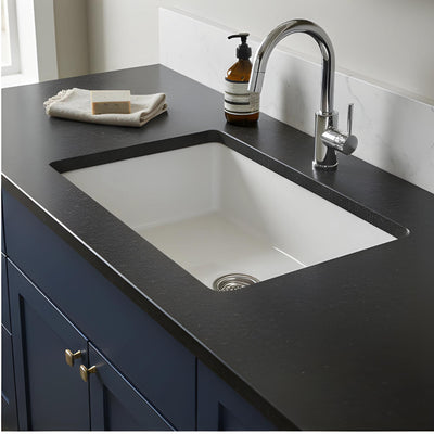 TURNER HASTINGS CUISINE INSET AND UNDERMOUNT FINE FIRECLAY SINGLE BOWL SINK MATTE WHITE 601MM