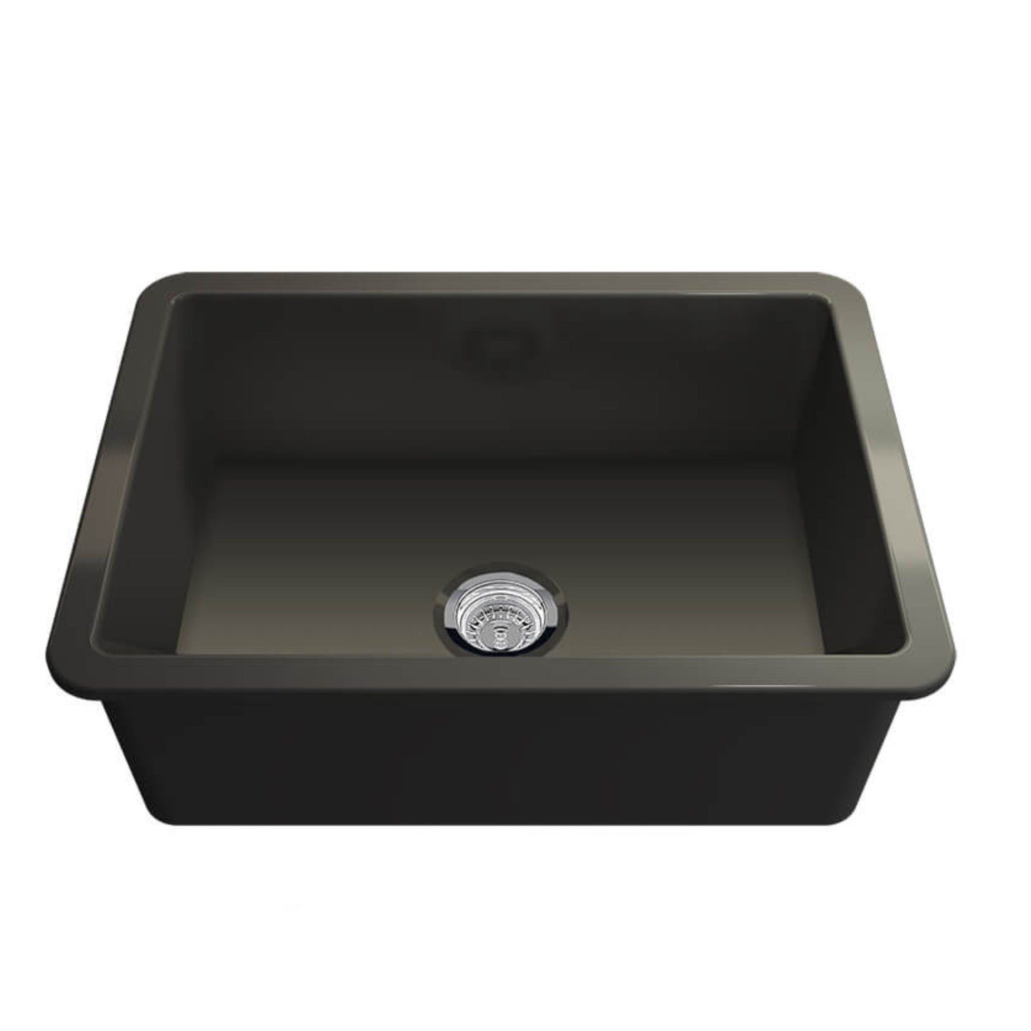 TURNER HASTINGS CUISINE INSET AND UNDERMOUNT FINE FIRECLAY SINK MATTE BLACK 680MM