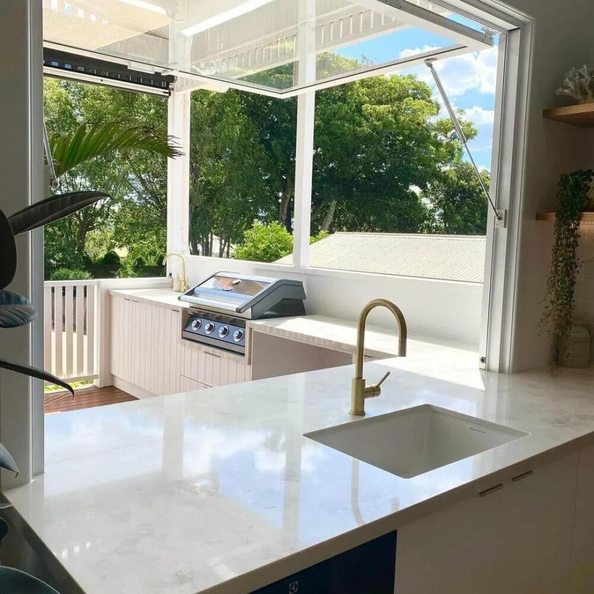 TURNER HASTINGS CUISINE INSET AND UNDERMOUNT FINE FIRECLAY SINGLE BOWL SINK WITH OVERFLOW GLOSS WHITE 680MM