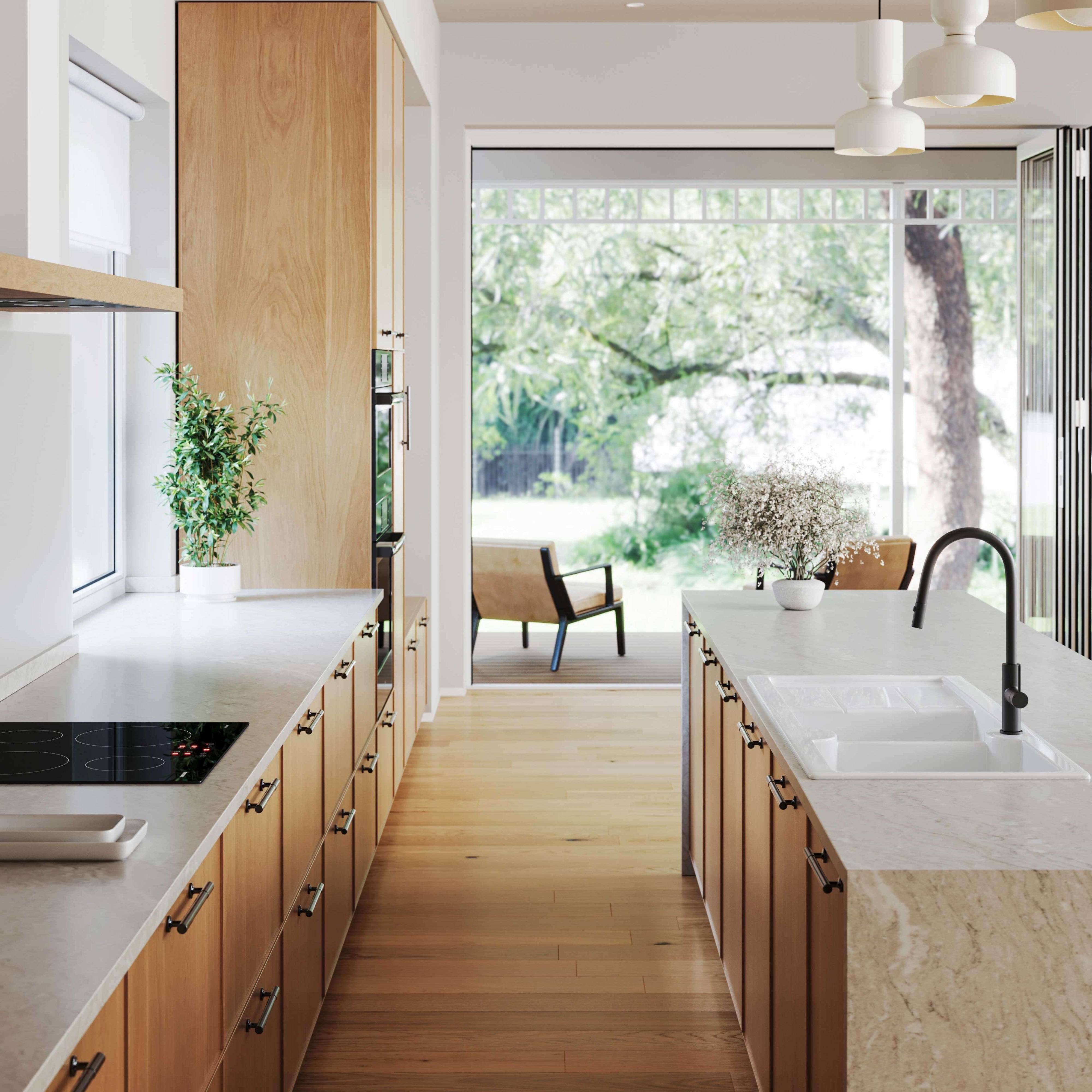TURNER HASTINGS CUISINE INSET AND UNDERMOUNT FINE FIRECLAY SINK WITH DRAINER GLOSS WHITE 1160MM