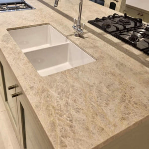 TURNER HASTINGS CUISINE DOUBLE INSET AND UNDERMOUNT FINE FIRECLAY SINK GLOSS WHITE 850MM