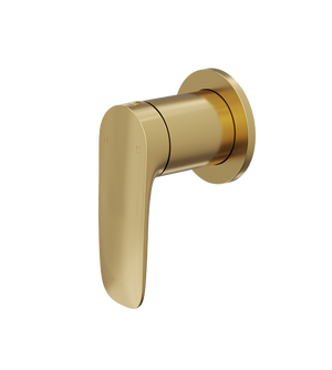 LINSOL CURVA WALL MIXER 124MM BRUSHED BRASS