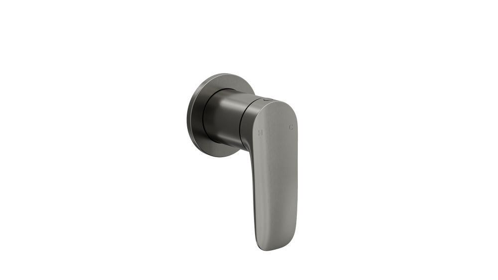 LINSOL CURVA WALL MIXER 124MM GUN METAL - Alternate View