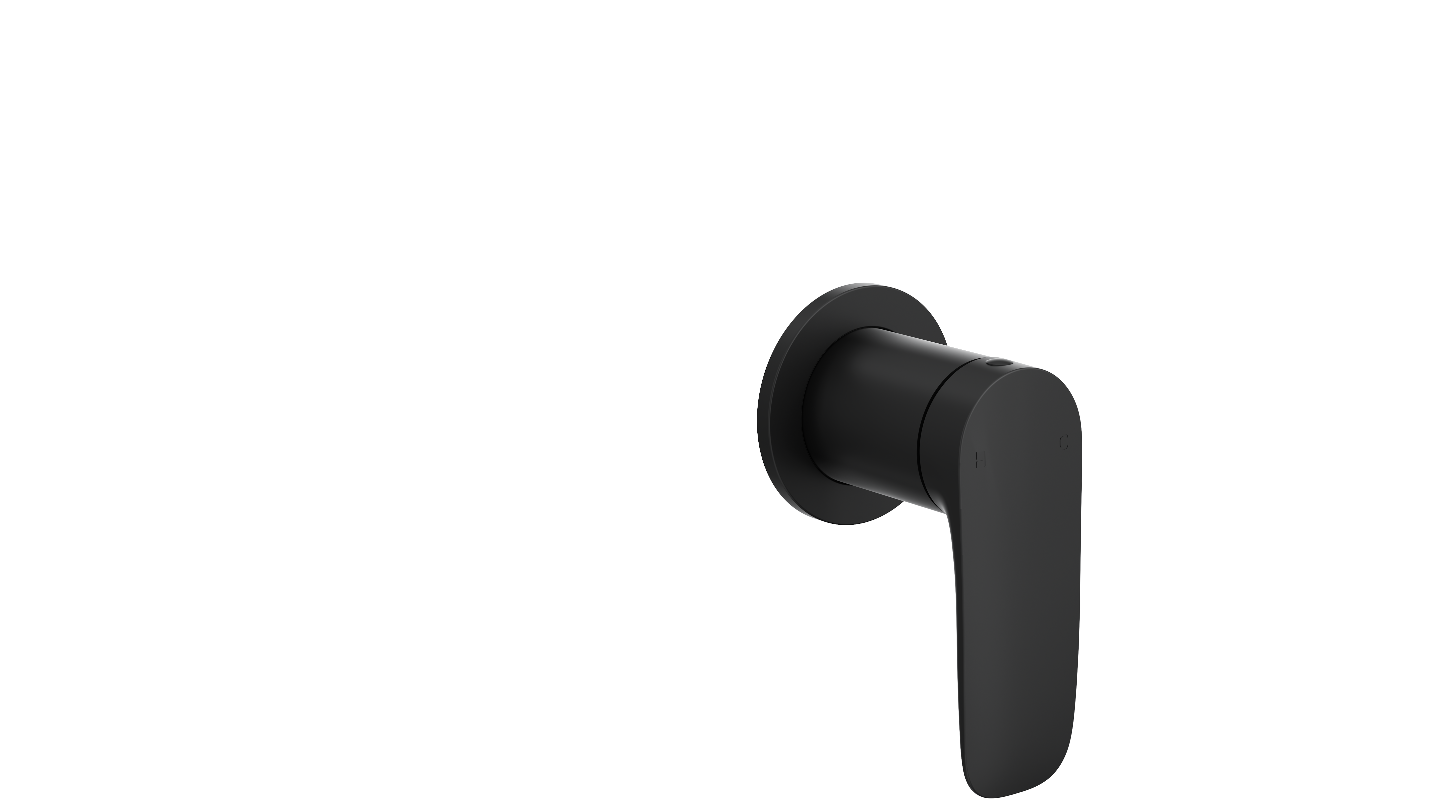 LINSOL CURVA WALL MIXER 124MM MATTE BLACK - Alternate View
