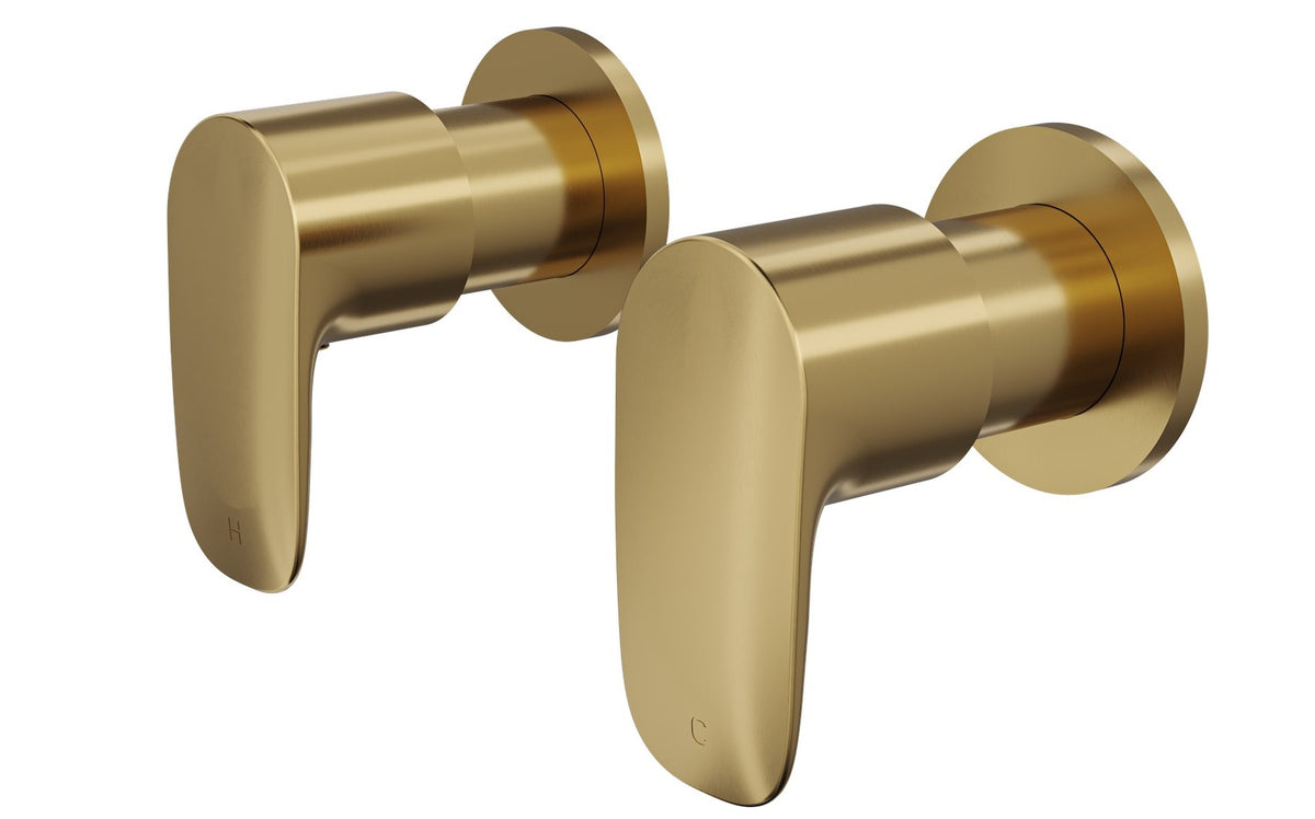 LINSOL CURVA WALL TOP ASSEMBLIES 87MM BRUSHED BRASS