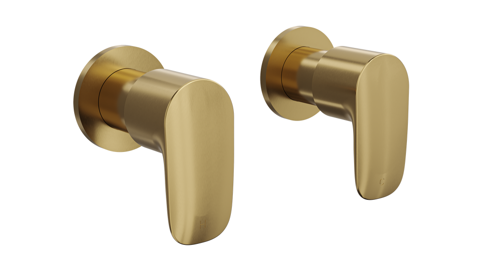 LINSOL CURVA WALL TOP ASSEMBLIES 87MM BRUSHED BRASS - Alternate View