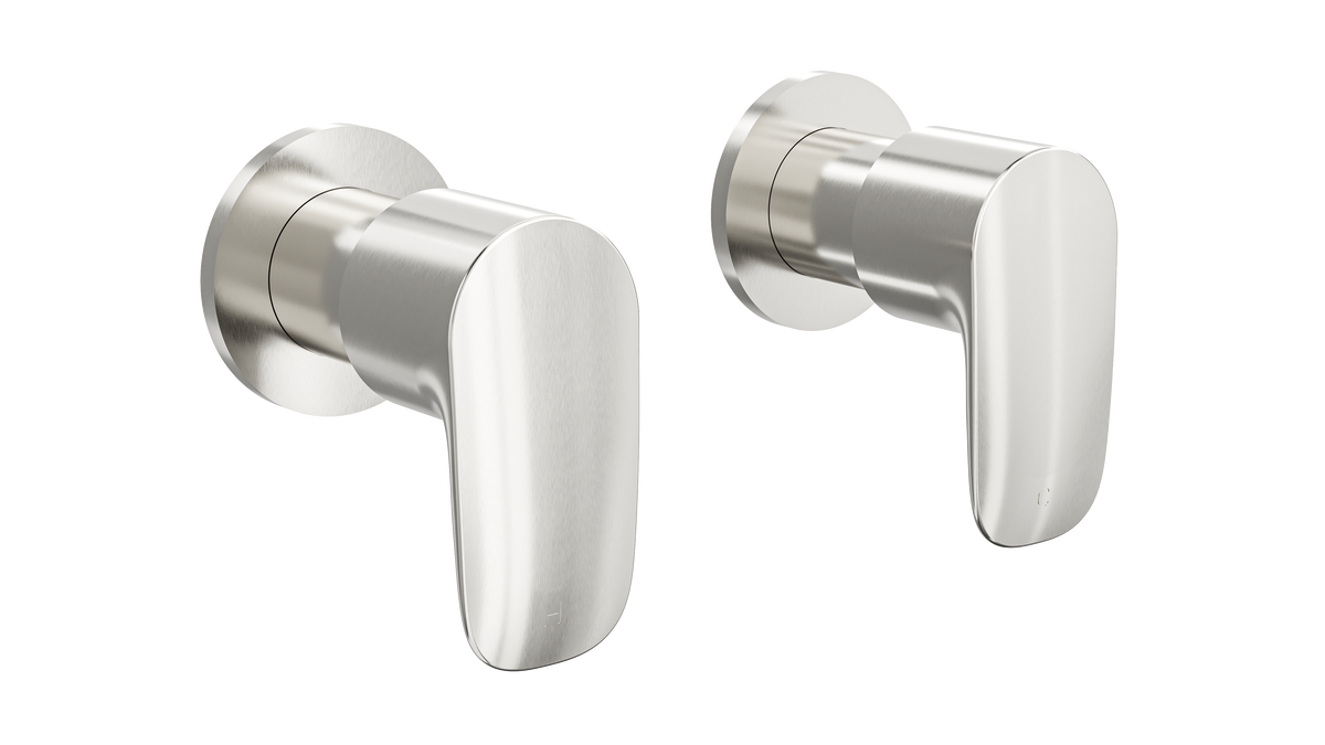 LINSOL CURVA WALL TOP ASSEMBLIES 87MM BRUSHED NICKEL - Alternate View