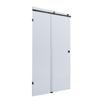 BELLA VISTA VICTORIA FRAMELESS SLIDING FRONT ONLY SHOWER SCREEN BLACK
